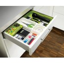 Органайзер expandable drawer organizer, раздвижной, цвет: белый, зеленый, 34 см х 36,5 см х 5,5 см