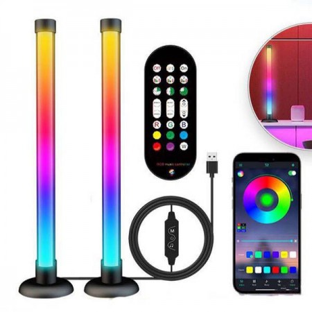 Светодиодные RGB панели 2шт с APP Smart и пультом 24см Черный(50)