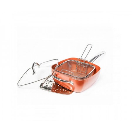 Сковородка с фритюрницей Copper Pan(6)