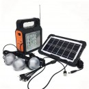 Фонарь Yobolife LM-3609 Bluetooth с колонкой + FM радио + 3шт лампы + solar led