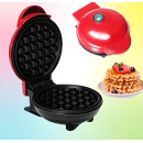 Стильная и портативная, электрическая мини - вафельница Waffle Maker с антипригарным покрытием