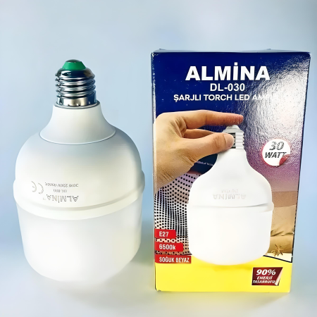 Аккумуляторная лампа E27 ALMINA DL-030 30W (Турция)(100)