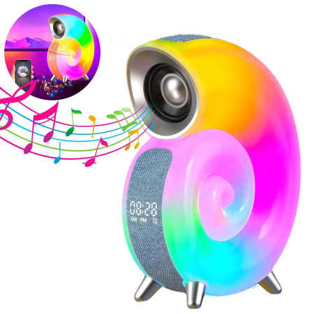 Беспроводная мини умная смарт колонка 4 в 1 с блютуз Conch Music Light, 256 режимов освещения(20)