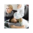 Дорожная надувная подушка-подголовник на шею со встроенной помпой (насосом) TRAVEL NECK PILLOW