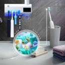 Держатель для зубных щеток Toothbrush sterilizer + стерилизатор и диспенсер для зубной пасты