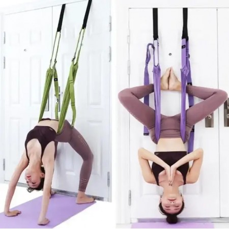 Гамак для йоги Air Yoga rope фиолетовый  для спорта, фитнеса(60)